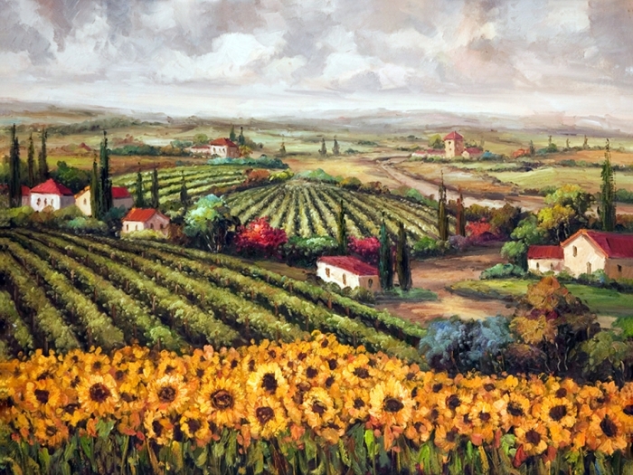PA26249 Sunflower Fields Of Tuscany