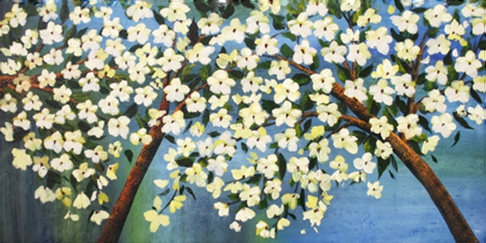 ZS3238 Blue Cherry Blossoms